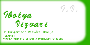 ibolya vizvari business card